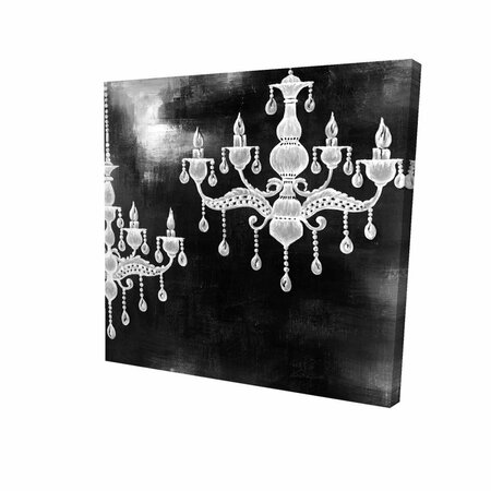 FONDO 32 x 32 in. White Chandeliers-Print on Canvas FO2788003
